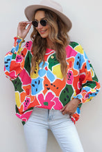 Load image into Gallery viewer, Abstract Lantern Sleeve Blouse