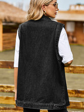 Load image into Gallery viewer, Button Down Denim Vest