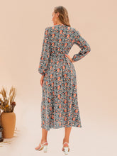 Load image into Gallery viewer, Printed Surplice Long Sleeve Dress
