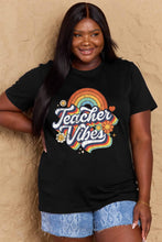 Load image into Gallery viewer, TEACHER VIBES Graphic Cotton T-Shirt