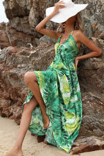 Load image into Gallery viewer, Botanical Print Halter Neck Dress