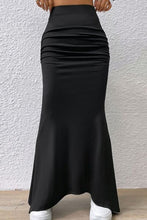Load image into Gallery viewer, Ruched Maxi Trumpet Skirt