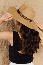 Load image into Gallery viewer, Wild One Leopard Ribbon Straw Hat