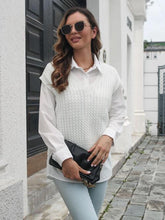Load image into Gallery viewer, Cable-knit V-Neck Sweater Vest
