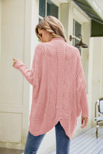 Load image into Gallery viewer, Mixed Knit Open Front Dolman Sleeve Cardigan