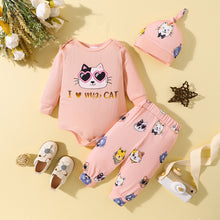 Load image into Gallery viewer, Cat Graphic Bodysuit and Joggers Set