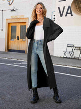 Load image into Gallery viewer, Collared Open Front Duster Cardigan