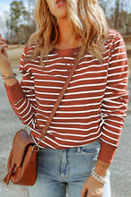 Load image into Gallery viewer, Striped Long Sleeve Round Neck Top