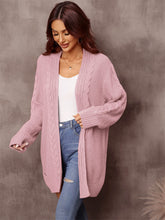 Load image into Gallery viewer, Angel Wings Warm Fall Mixed Knit Open Front Longline Cardigan
