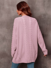 Load image into Gallery viewer, Angel Wings Warm Fall Mixed Knit Open Front Longline Cardigan
