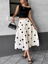 Load image into Gallery viewer, Krista Polka Dot Button Front Maxi Skirt
