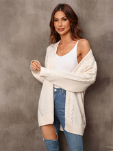 Load image into Gallery viewer, Angel Wings Warm Fall Mixed Knit Open Front Longline Cardigan
