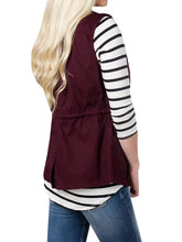 Load image into Gallery viewer, Drawstring Waist Vest with Pockets
