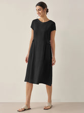 Load image into Gallery viewer, 100% Linen Natural Summer V-Neck Dress ALEXA

