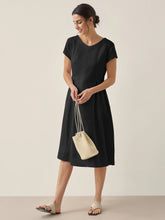 Load image into Gallery viewer, 100% Linen Natural Summer V-Neck Dress ALEXA
