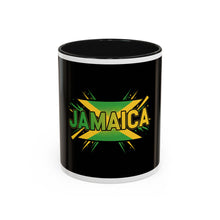 Load image into Gallery viewer, Jamaica Flag Two-Tone Accent Mug — 11oz/15oz

