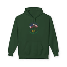 Load image into Gallery viewer, American Born Jamaican Roots Hoodie — USA &amp; Jamaican Flag Heritage Pullover
