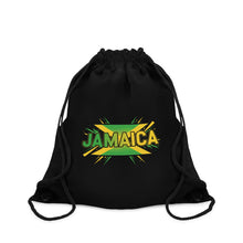 Load image into Gallery viewer, Jamaica Flag Graphic Drawstring Bag — Reggae-Inspired Travel Gym Sack
