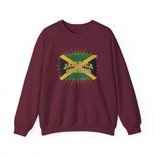 Load image into Gallery viewer, Jamaica Strong Crewneck Sweatshirt – Jamaican Flag Graphic
