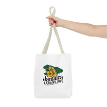 Load image into Gallery viewer, Jamaica Land We Love Tote Bag — Floral Island Map Beach Market Tote
