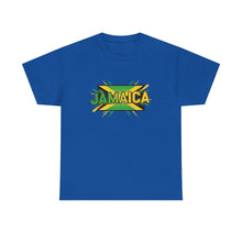 Load image into Gallery viewer, Jamaica Retro Pop Art Tee - Bold Green &amp; Gold Island Graphic Shirt
