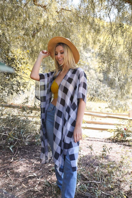 Lightweight Buffalo Check Kimono