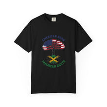 Load image into Gallery viewer, American Born Jamaican Roots T-Shirt — USA Flag Tree Graphic Tee
