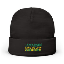 Load image into Gallery viewer, Jamaican 'Land We Love' Embroidered Knit Beanie
