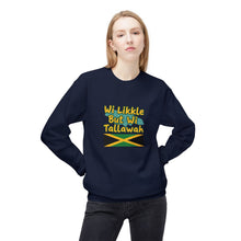Load image into Gallery viewer, Crewneck Sweatshirt  "Wi Likkle But Wi Tallawah" Jamaican Flag

