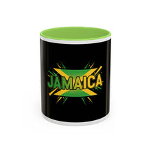 Load image into Gallery viewer, Jamaica Flag Two-Tone Accent Mug — 11oz/15oz
