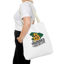 Load image into Gallery viewer, Jamaica Land We Love Tote Bag — Floral Island Map Beach Market Tote
