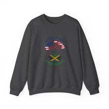 Load image into Gallery viewer, Crewneck Sweatshirt - "American Born Jamaican Roots" Flag Tree Design
