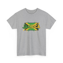 Load image into Gallery viewer, Jamaica Retro Pop Art Tee - Bold Green &amp; Gold Island Graphic Shirt
