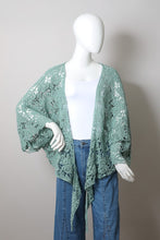 Load image into Gallery viewer, Crochet Floral Petal Kimono Wrap
