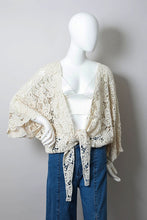 Load image into Gallery viewer, Crochet Floral Petal Kimono Wrap
