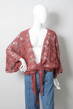 Load image into Gallery viewer, Crochet Floral Petal Kimono Wrap
