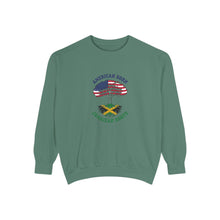 Load image into Gallery viewer, American Born Jamaican Roots Sweatshirt — Patriotic Jamaica Flag Crewneck
