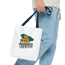 Load image into Gallery viewer, Jamaica Land We Love Tote Bag — Floral Island Map Beach Market Tote
