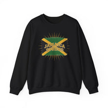 Load image into Gallery viewer, Jamaica Strong Crewneck Sweatshirt – Jamaican Flag Graphic

