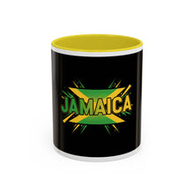 Load image into Gallery viewer, Jamaica Flag Two-Tone Accent Mug — 11oz/15oz
