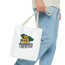 Load image into Gallery viewer, Jamaica Land We Love Tote Bag — Floral Island Map Beach Market Tote
