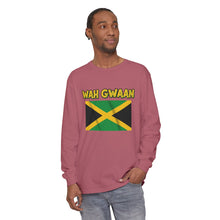 Load image into Gallery viewer, WAH GWAAN Jamaican Flag Long Sleeve Tee
