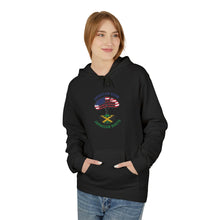 Load image into Gallery viewer, American Born Jamaican Roots Hoodie — USA &amp; Jamaican Flag Heritage Pullover
