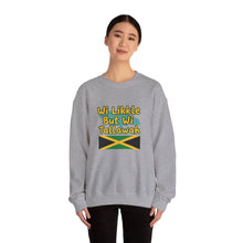 Load image into Gallery viewer, Jamaican Phrase Sweatshirt - "Wi Likkle But Wi Tallawah" Crewneck with Jamaica Flag
