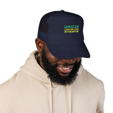 Load image into Gallery viewer, Jamaican Land We Love Embroidered Trucker Hat
