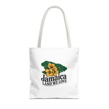 Load image into Gallery viewer, Jamaica Land We Love Tote Bag — Floral Island Map Beach Market Tote
