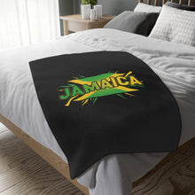 Load image into Gallery viewer, Jamaica Flag Graphic Blanket – Velveteen Microfiber Throw
