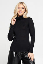 Load image into Gallery viewer, Extra Soft Slub Jersey Spandex Turtleneck Top
