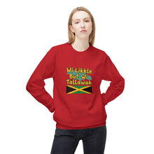 Load image into Gallery viewer, Crewneck Sweatshirt  "Wi Likkle But Wi Tallawah" Jamaican Flag

