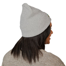 Load image into Gallery viewer, Jamaican Embroidered Cuffed Beanie — Reggae-Inspired Knit Hat
